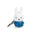 Adorable and charming, the Miffy Keychain - Classic by Miffy features a white rabbit figurine dressed in a blue outfit with minimalistic black eyes and mouth, highlighting its timeless design.