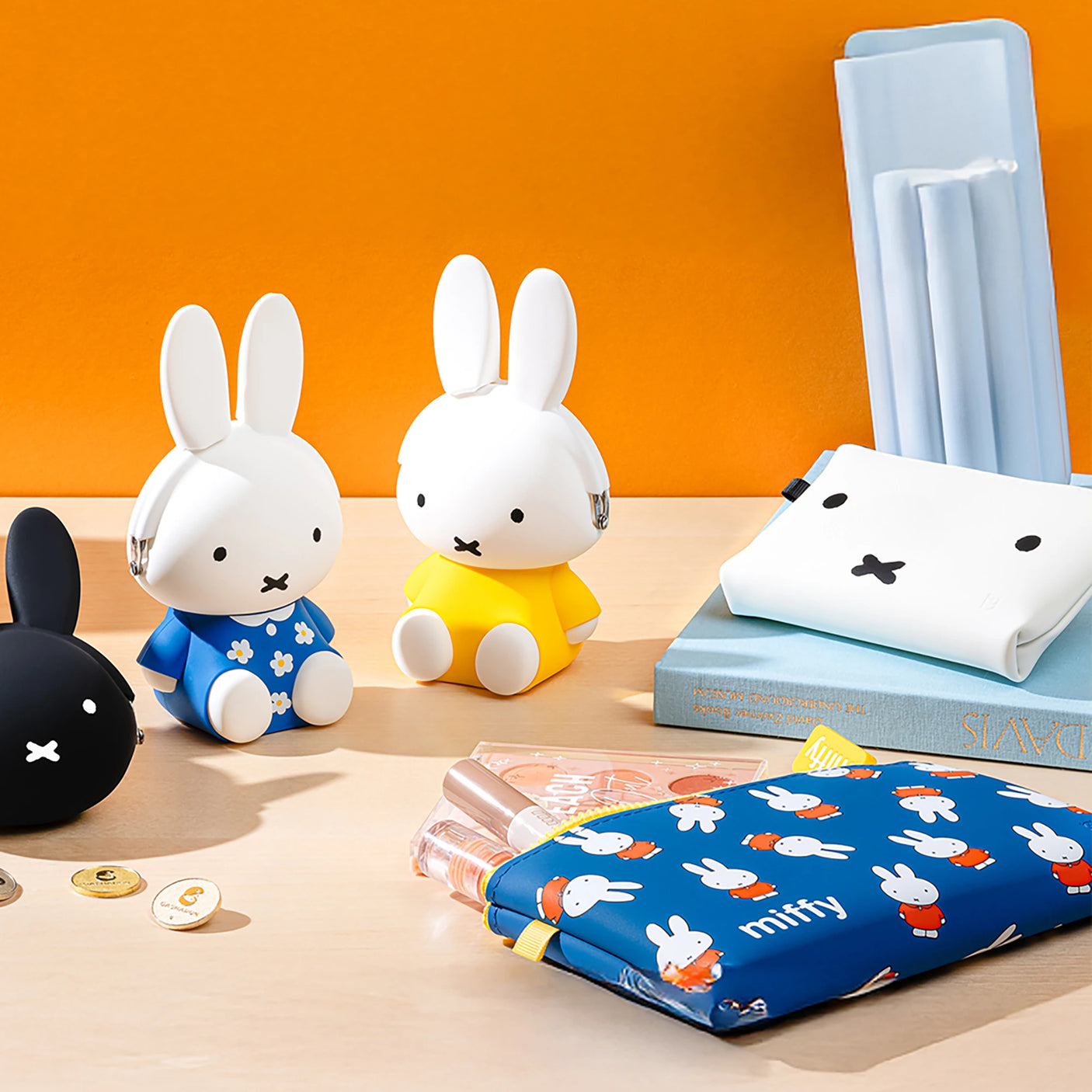 Miffy Bunny Zipper Pouch 19cm - Orange