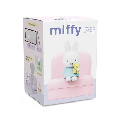 Miffy phone stand sofa blind box packaging with pink seat and bunny figure
