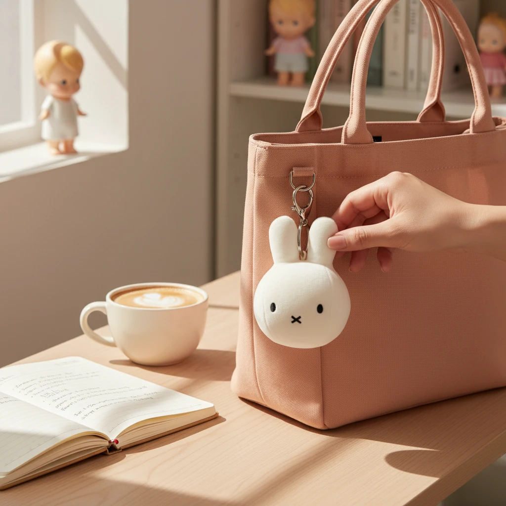 Miffy Squish Ball Keychain - White