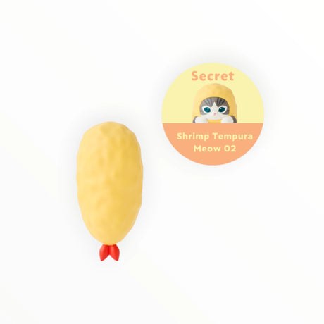 Yellow shrimp-shaped Hippers figurine with a red bow and white face detail
