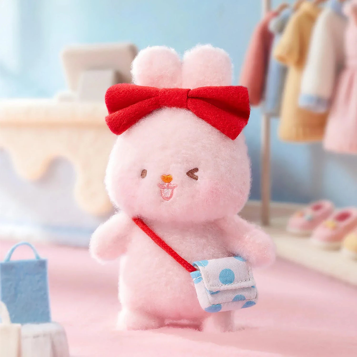 MOMO Bunny Vibrant Plush Keychain Blind Box
