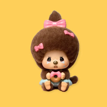 Strawberry Sweety figure from the Monchhichi Mon Mon Farm Series - Flocked Pendant Blind Box Lineup