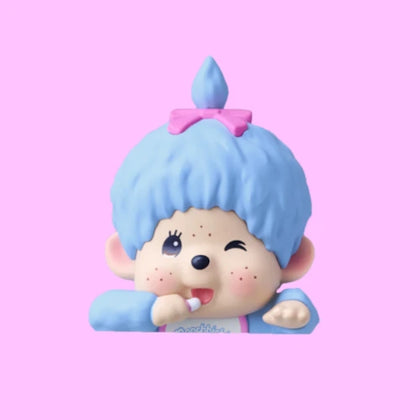 Blue figure from the Monchhichi Hippers Colors Wink Series Lineup