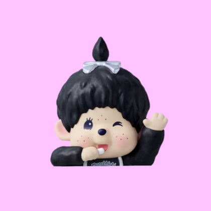Pearl Black figure from the Monchhichi Hippers Colors Wink Series Lineup