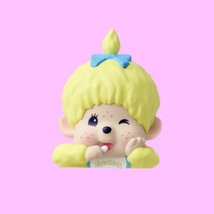 Yellow figure from the Monchhichi Hippers Colors Wink Series Lineup