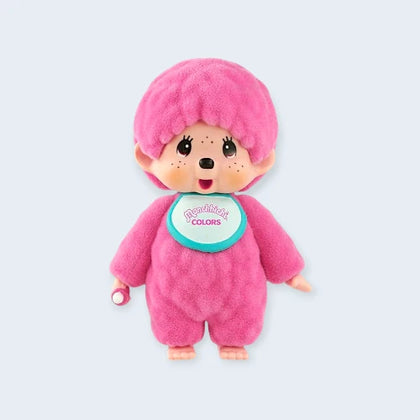 Monchhichi Berry Pink figure from the Monchhichi Flocked Figure Blind Box - Series 7 Lineup
