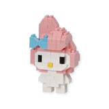 The delightful Nanoblock Sanrio - My Melody figure beautifully embodies a classic cartoon character with its pink ears, blue bow, and white body. Part of the beloved Sanrio Characters collection by Nanoblock, this My Melody figure is a charming addition for both fans and collectors.