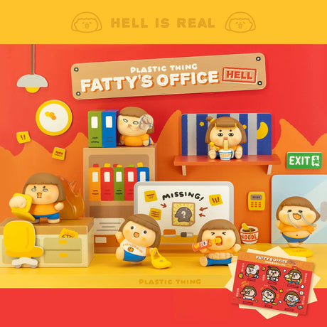 Vinyl collectible office-themed display set with multiple character figures and accessories