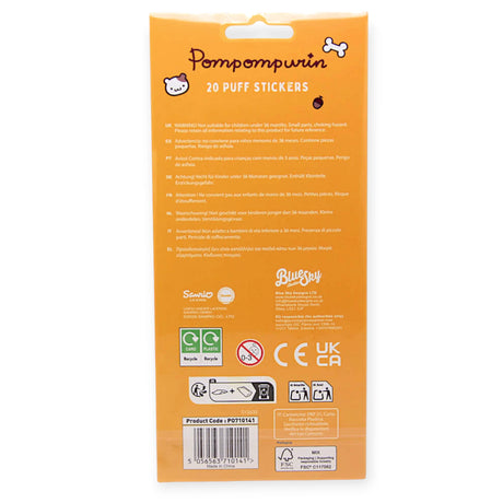 Pompompurin 3D Puffy Stickers