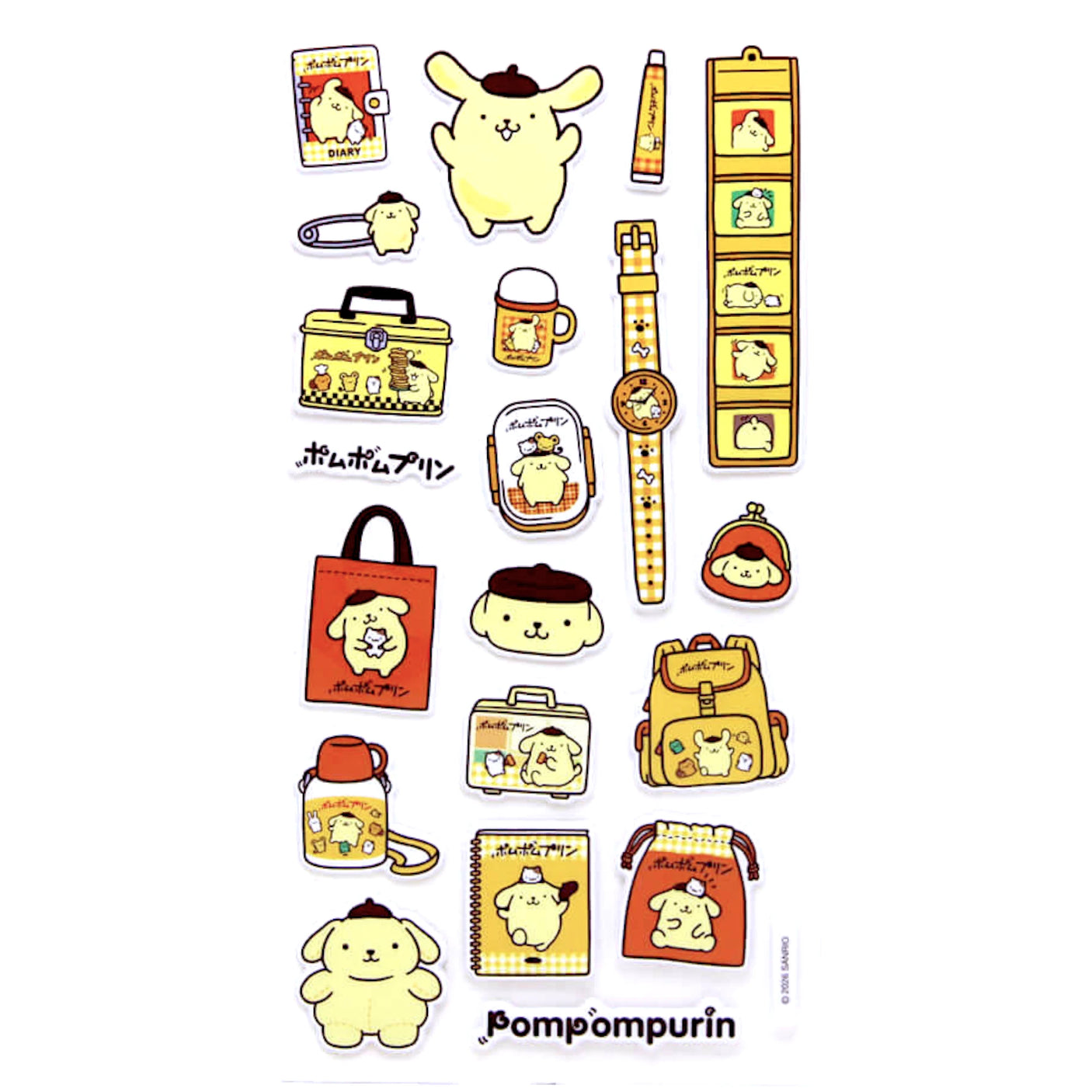 Pompompurin 3D Puffy Stickers