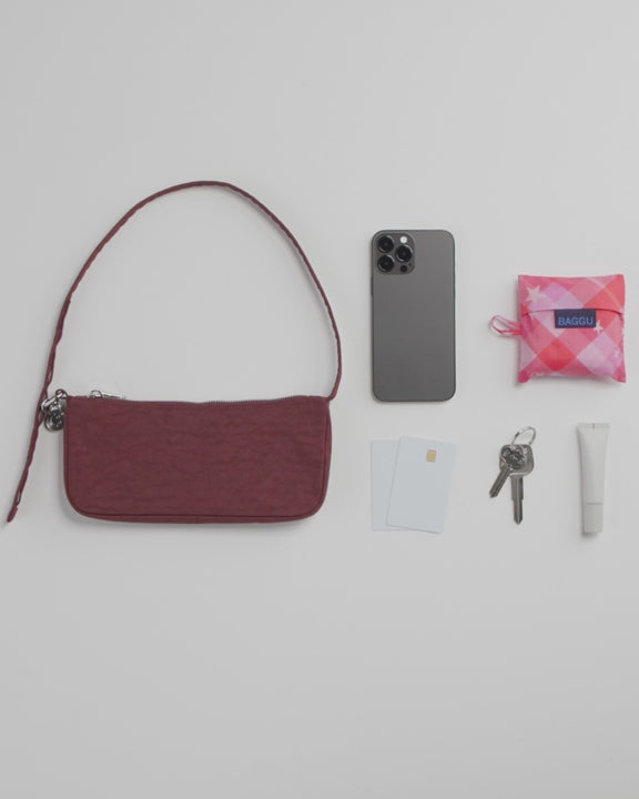 Baggu Nylon Pochette - Mahogany