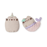 Explore the delightful Pusheen Unicorn & Mermaid Plush collection by Pusheen, featuring charming cat designs: one as a magical Pusheen-icorn with a unicorn horn and the other as an elegant mermaid, both showcasing enchanting pastel colors in a compact 13cm size.