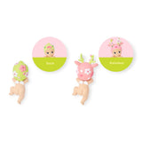 Cherry blossom Hippers mini figures: duck and reindeer character displays