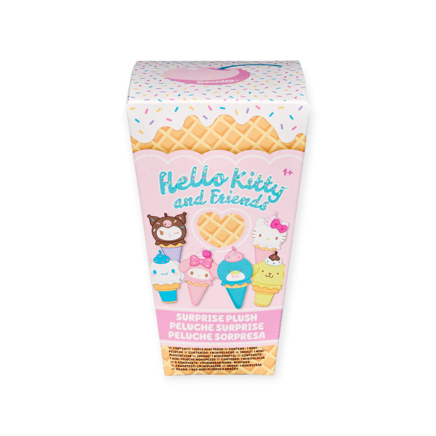 Discover the enchantment of Hello Kitty with our "Hello Kitty & Friends Keychain - Ice Cream Blind Box," featuring a surprise plush toy inside. Each box is adorned with charming ice cream-themed characters, perfect for any Hello Kitty keychain collector or enthusiast.