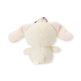Sugarbunnies plush bunny keychain, cream body with pink inner ears and clasp