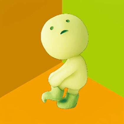 Putting on Socks figure from the Smiski Dressing Lineup