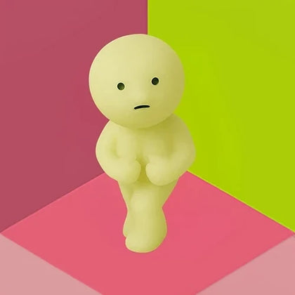 Flexing figure from the Smiski Exercising Lineup