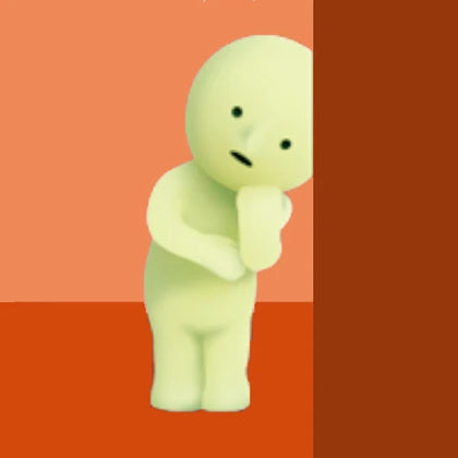 Thinking figure from the Smiski Living Lineup