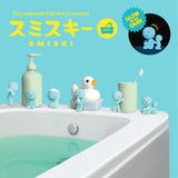 Smiski Bath Series - Blind Box figures from Smiski are displayed around the bathtub's edge, accompanied by bathroom essentials such as soap and a rubber duck.