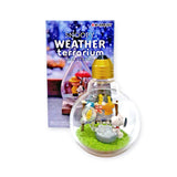 Delve into the enchantment of a Snoopy Blind Box - Weather Terrarium, artfully encased in a lightbulb-shaped vessel. This captivating item from Re-Ment's Peanuts Collection highlights Snoopy and Woodstock surrounded by whimsical weather elements.