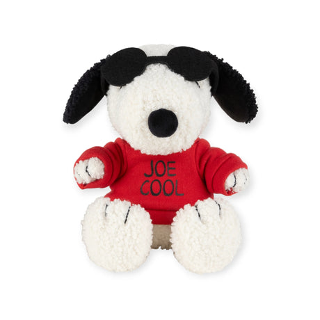 A 17cm Snoopy plush features black sunglasses and a red sweater with "Joe Cool" emblazoned on it.