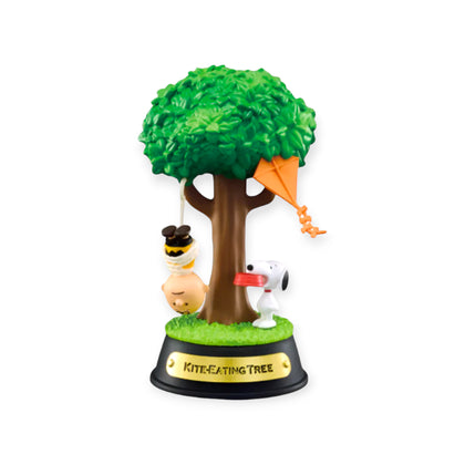 Swing ornament figurine with green tree, small hanging beaver, and Kite-eating Tree base