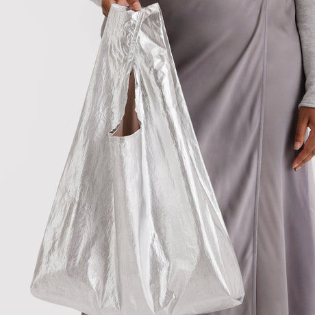 Baggu Standard Reusable Bag - Chrome Metallic