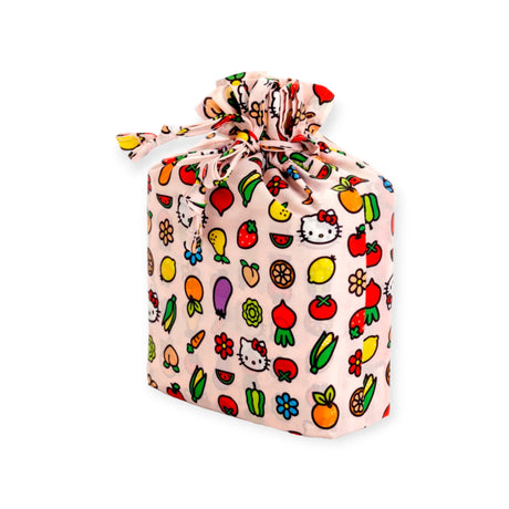 This Hello Kitty x Baggu set of 3 standard bags showcases charming Hello Kitty designs together with lively fruit and flower illustrations, all made from recycled polyester.