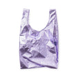 Baggu standard bag tote, lavender metallic with short handles and small side label