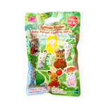 The Sylvanian Families Blind Bag - Baby Forest Series includes charming toy figures dressed in lively forest-themed outfits. These collectible items are perfect for children aged 3 and up.