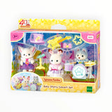 Sylvanian Families - Baby Starry Concert Set with three plush baby characters and colorful musical instruments in packaging
