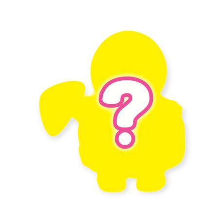 Could the silhouette of a cartoon character, adorned with a pink question mark and set against a white background, be from the Sylvanian Families Blind Bag - Magical Baby by Sylvanian Families? Uncover the surprise hidden in this charming blind bag.