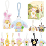 Assorted plush Winnie the Pooh Farm Series blind box figures with keychains