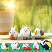 Sushi pet minifigure set of small animal characters on a tray