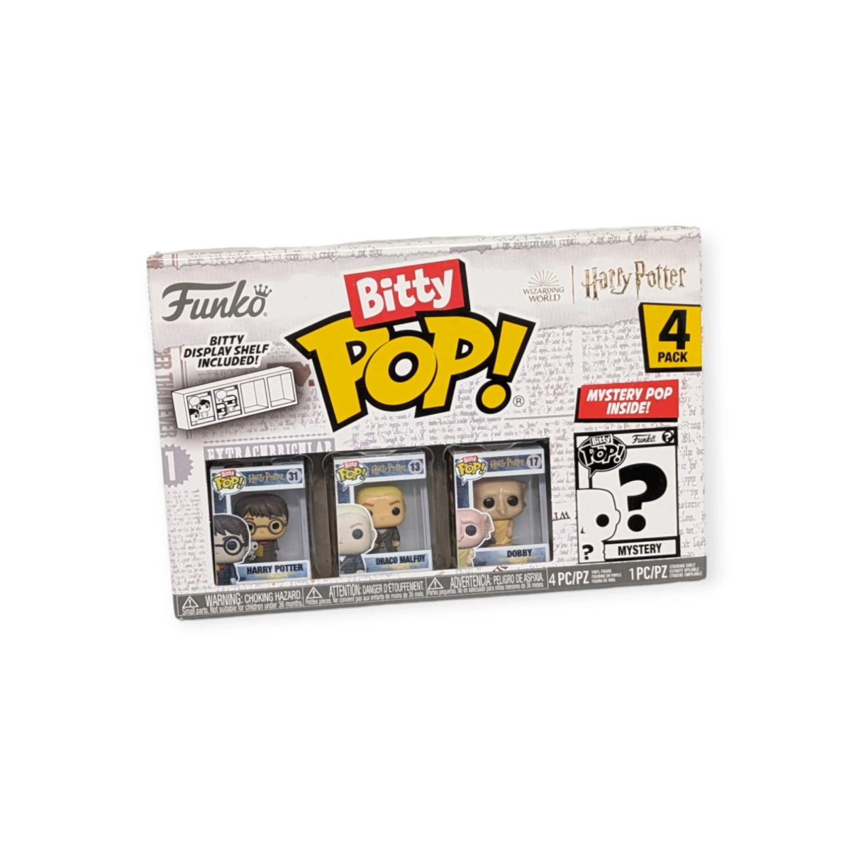 Funko Bitty Pop: Harry Potter, Draco Malfoy, Dobby & Mystery Vinyl Figure 4-Pack - Blink Box