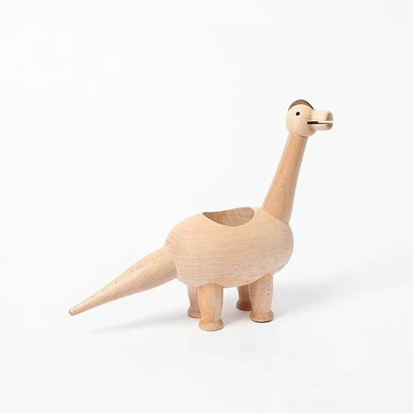 Wooden Brontosaurus Planter - Blink Box